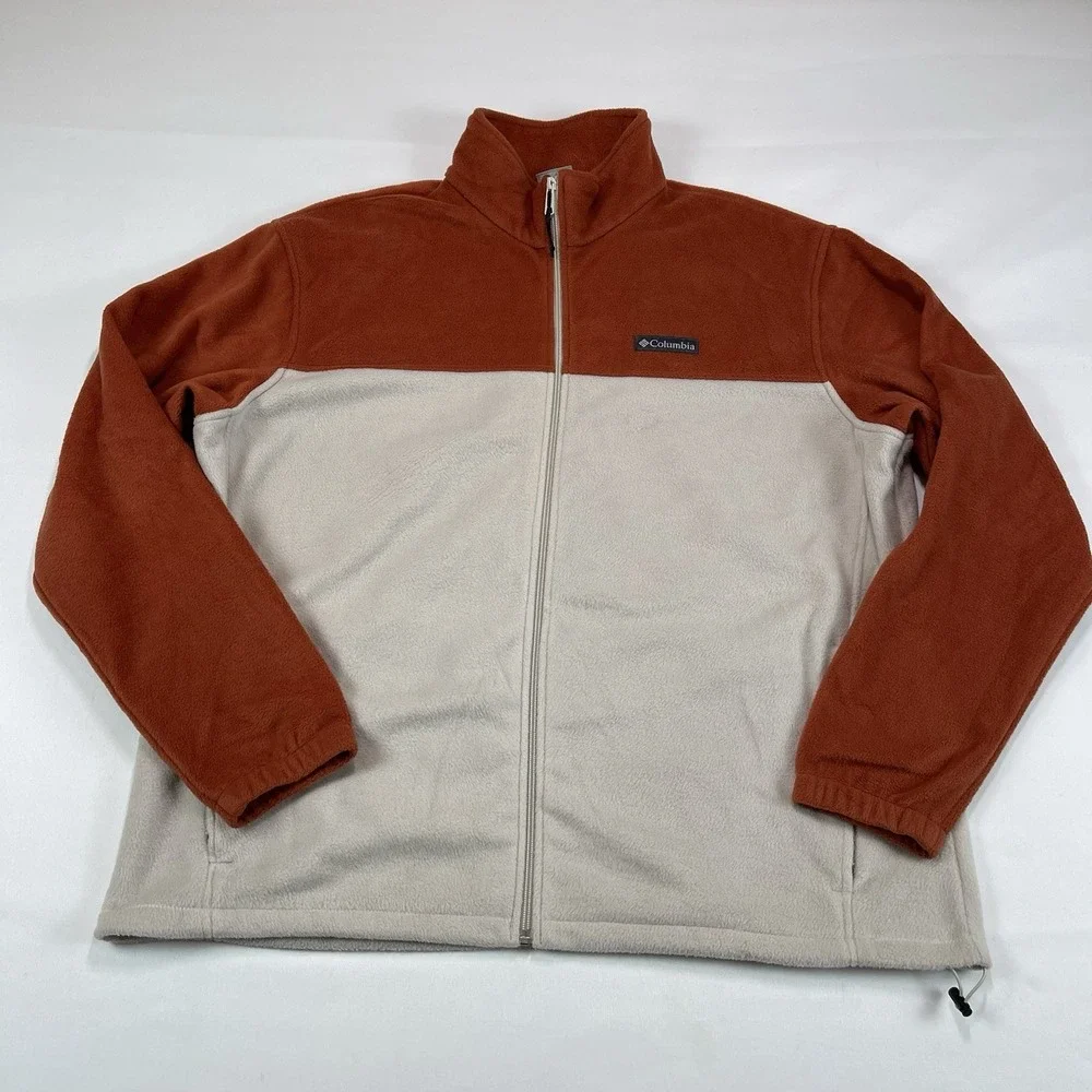 Columbia Full Zip Fleece Jacket Mens Size XXL  Zipped Pockets Adventure Outdoors - Picture 4 of 14